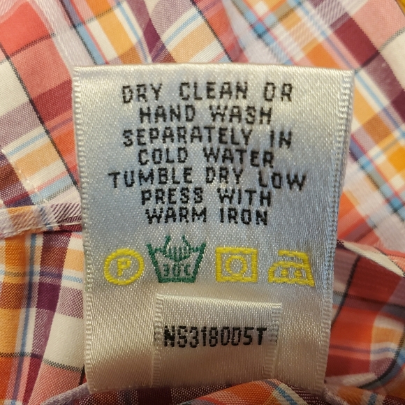 Bugatchi Uomo Dress Shirt Mens Large Tall Multicolor Check Flip Cuff Classic Fit - Picture 5 of 8